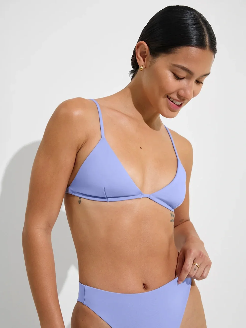 Left On Friday Lilac Triangle Bikini Top